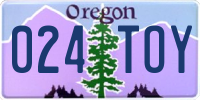OR license plate 024TOY