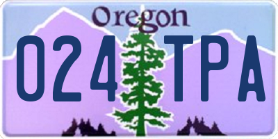 OR license plate 024TPA
