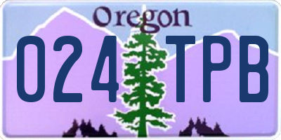 OR license plate 024TPB
