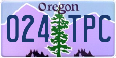 OR license plate 024TPC