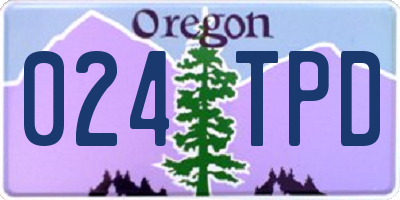 OR license plate 024TPD