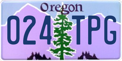 OR license plate 024TPG