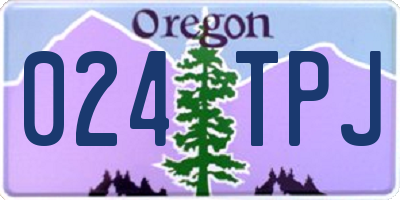 OR license plate 024TPJ