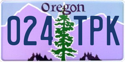 OR license plate 024TPK