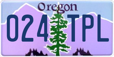 OR license plate 024TPL