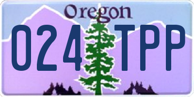OR license plate 024TPP