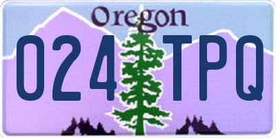 OR license plate 024TPQ