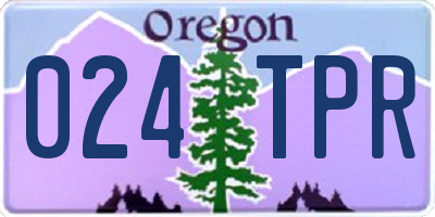 OR license plate 024TPR