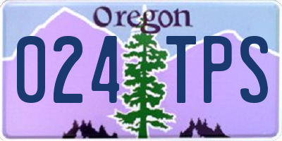 OR license plate 024TPS