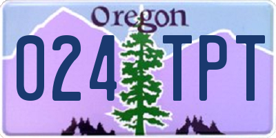OR license plate 024TPT