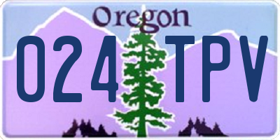 OR license plate 024TPV