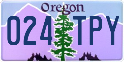 OR license plate 024TPY