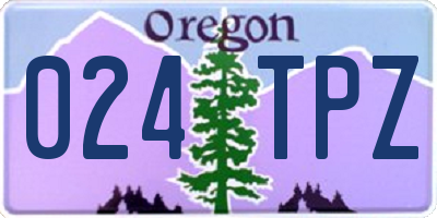 OR license plate 024TPZ