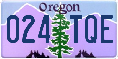 OR license plate 024TQE