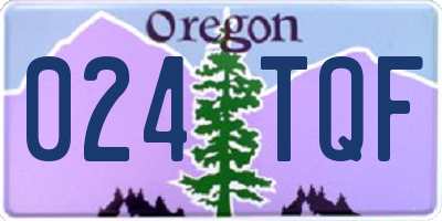 OR license plate 024TQF