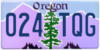 OR license plate 024TQG