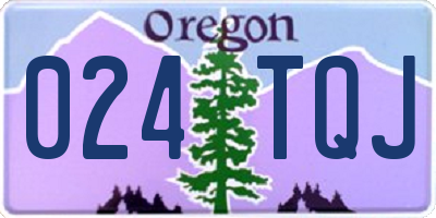 OR license plate 024TQJ