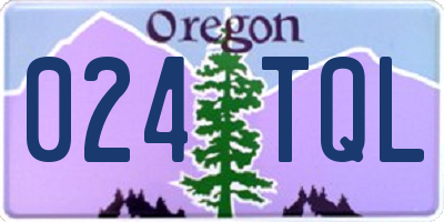 OR license plate 024TQL