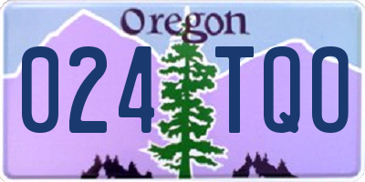 OR license plate 024TQO
