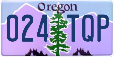 OR license plate 024TQP