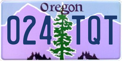 OR license plate 024TQT