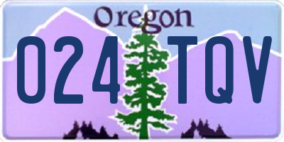 OR license plate 024TQV