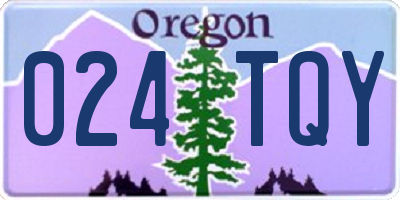 OR license plate 024TQY