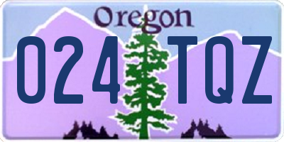 OR license plate 024TQZ