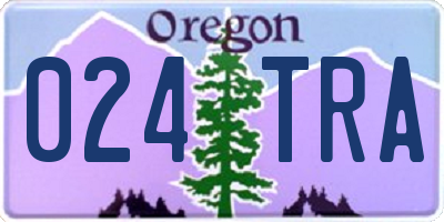 OR license plate 024TRA