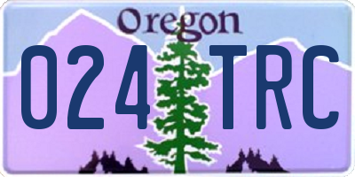 OR license plate 024TRC