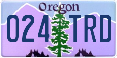 OR license plate 024TRD