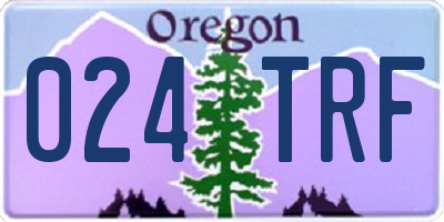 OR license plate 024TRF