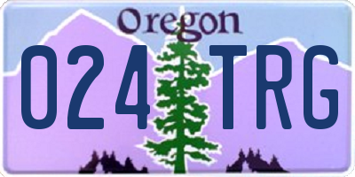 OR license plate 024TRG