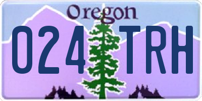 OR license plate 024TRH