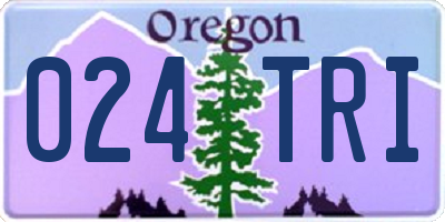 OR license plate 024TRI