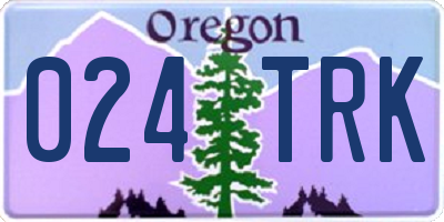 OR license plate 024TRK