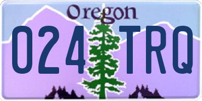 OR license plate 024TRQ