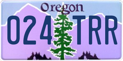 OR license plate 024TRR