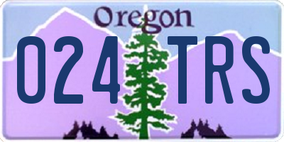 OR license plate 024TRS