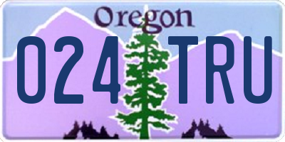 OR license plate 024TRU