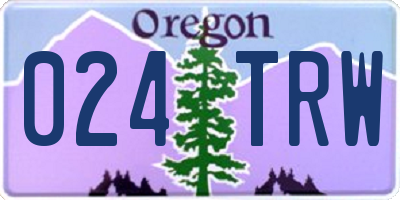 OR license plate 024TRW