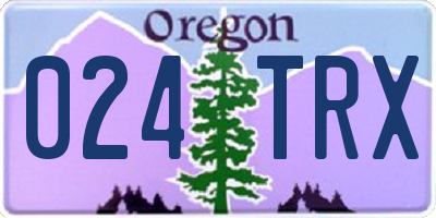 OR license plate 024TRX