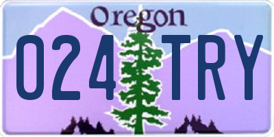 OR license plate 024TRY