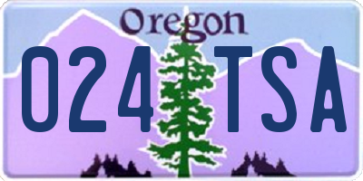 OR license plate 024TSA