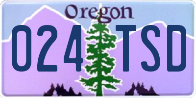 OR license plate 024TSD