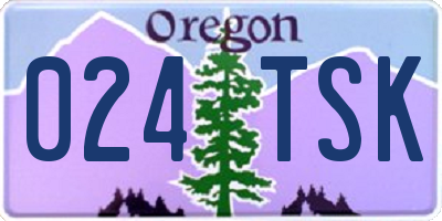OR license plate 024TSK