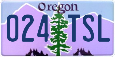 OR license plate 024TSL