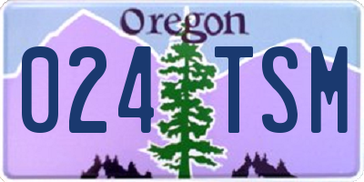 OR license plate 024TSM