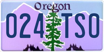OR license plate 024TSO