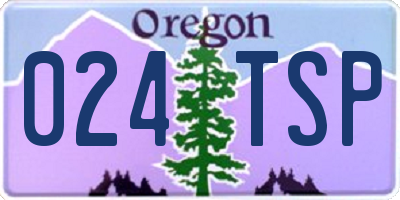 OR license plate 024TSP